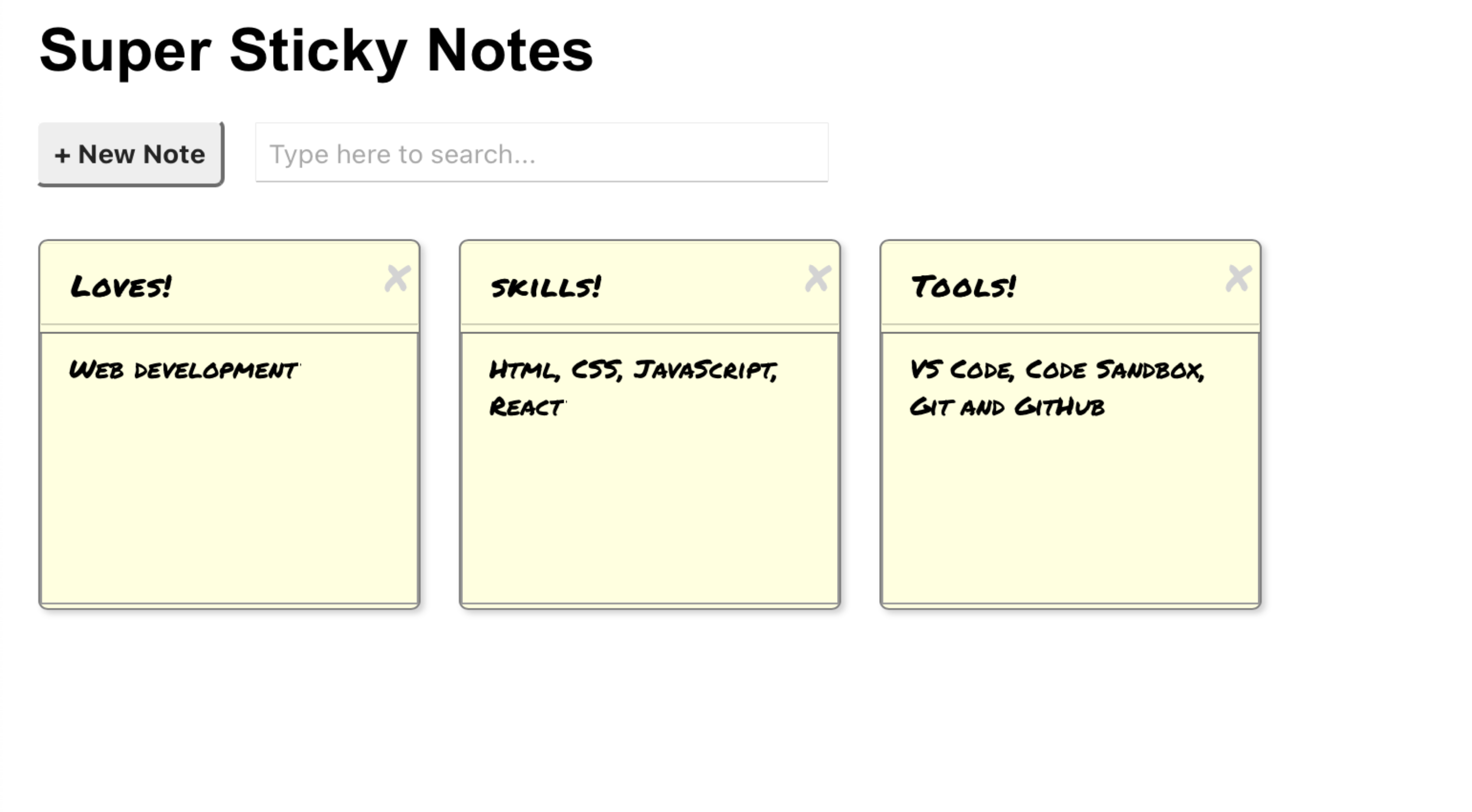 Sticky Note App