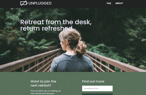 Unplugged Retreat Website